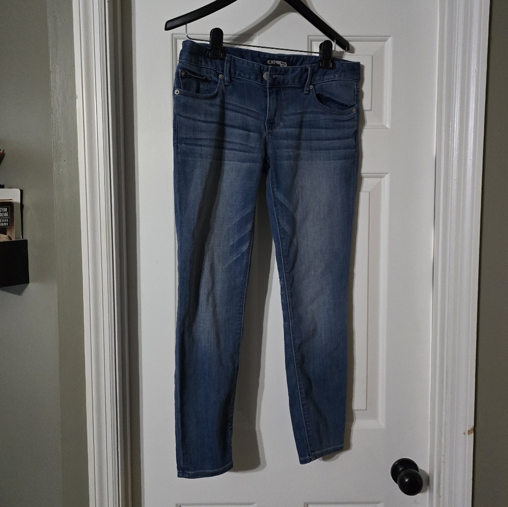 Express Blue Ankle Lowrise Jeans